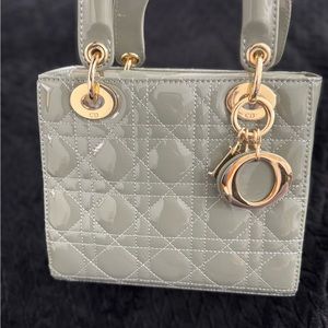 Dior Medium Lady Bag in Stone Gray